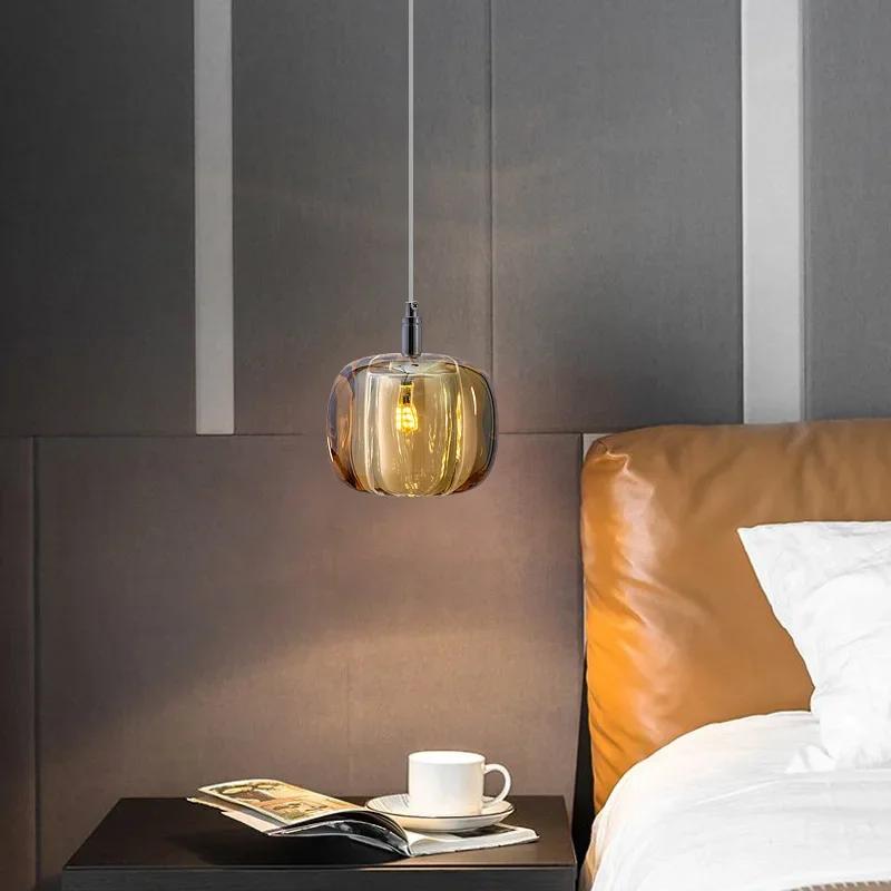 Long crystal chandelier for staircase design Cubie nordic pendant lamp Living room Bedroom Bar stairwell minimalist chandelier