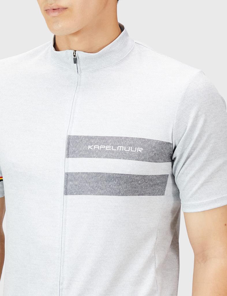 Kapelmuur Cycling Short Denim UV Zippered Back Size XS Jersey, Unisex, Sleeve, Print, Protection, Pocket, White,