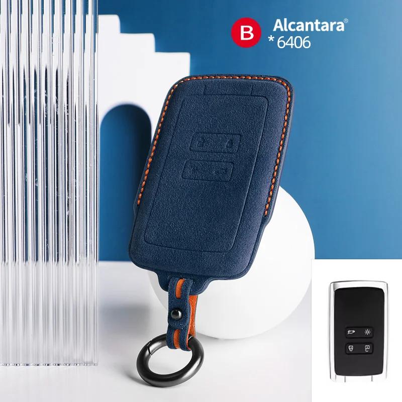 Interior Mouldings Alcantara For Renault Dacia Koleos Captur Megane Clio Scenic Talisman Arkana Sandero Car Key Case Accessories