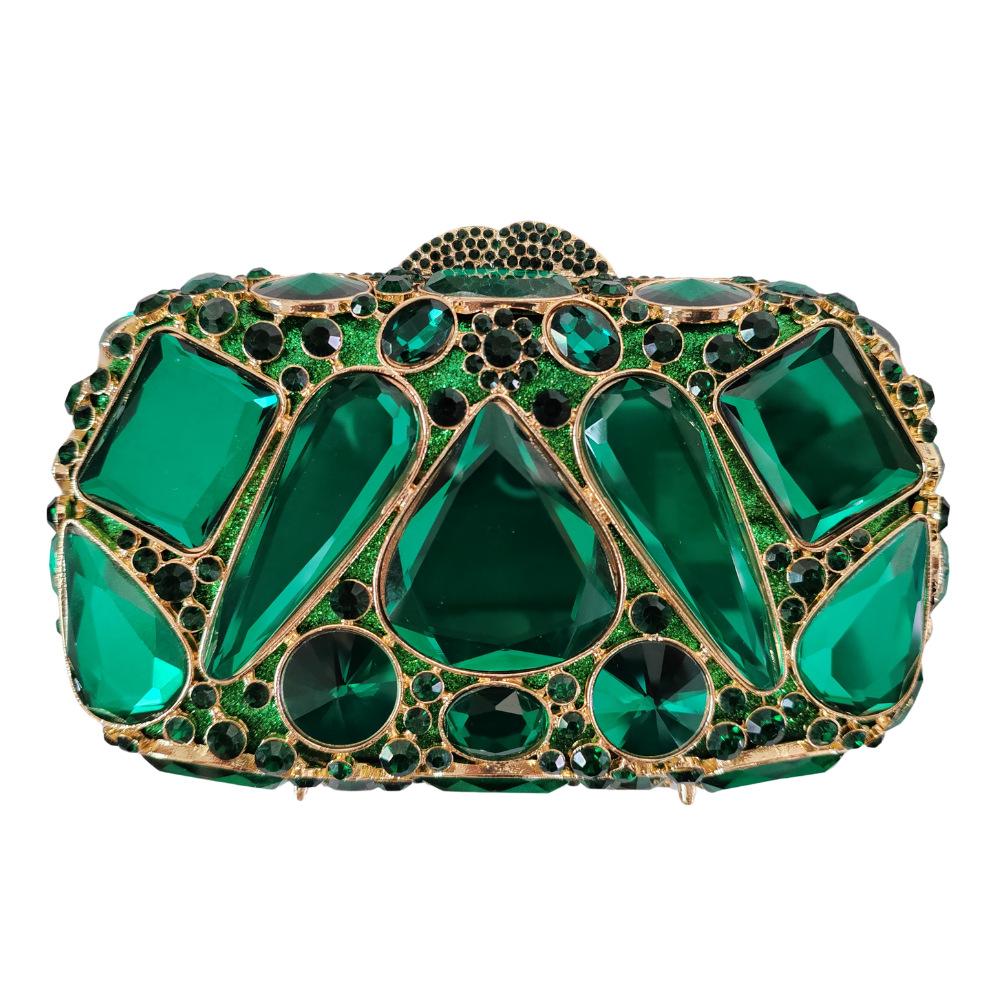 Bolso de Mano para Boda con Piedras Rosas Bolsos de Mano Nuevo Bolso de Mano de Noche para Fiesta de Boda Lujo WHTUOHENG Pedrería Bolsos de Mano de Cena Nupcial