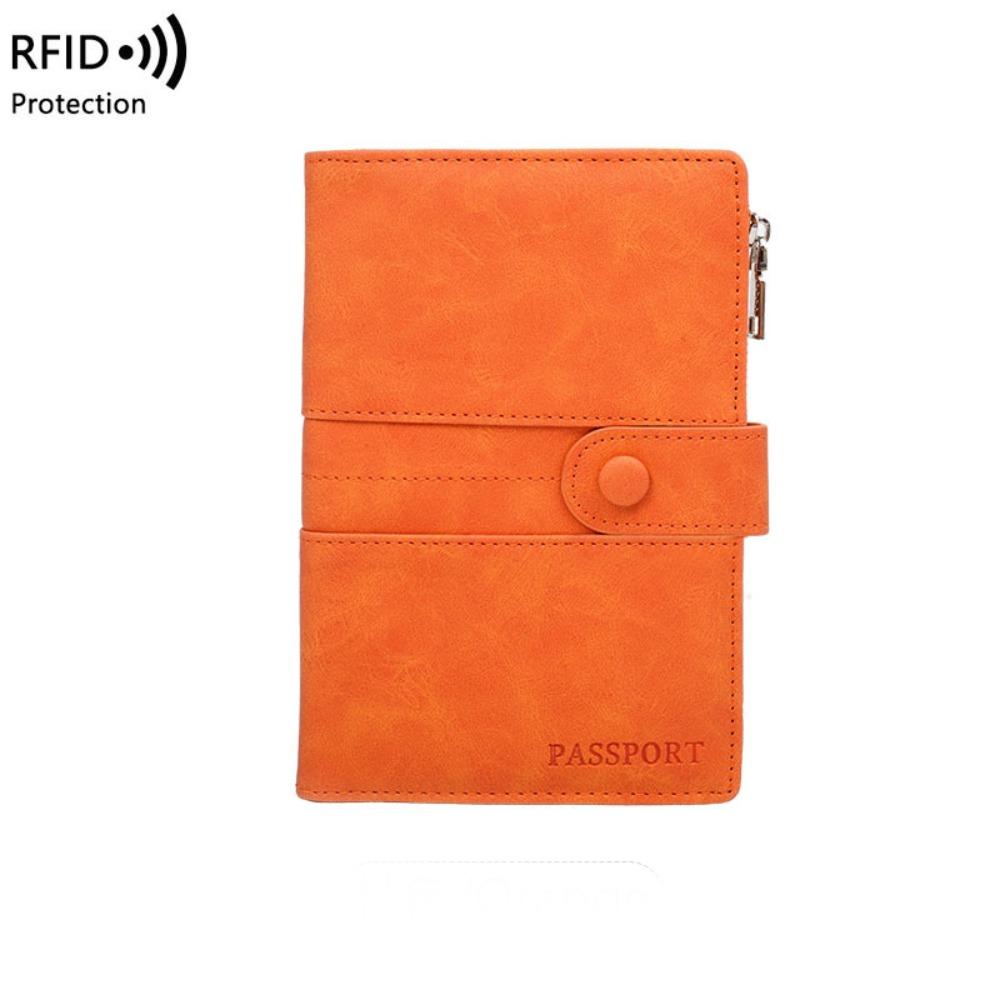 

Кошелек ПУ Сумка для паспорта Визитница Сумка для хранения карт Креативный дорожный кошелек Женщины оранжевый