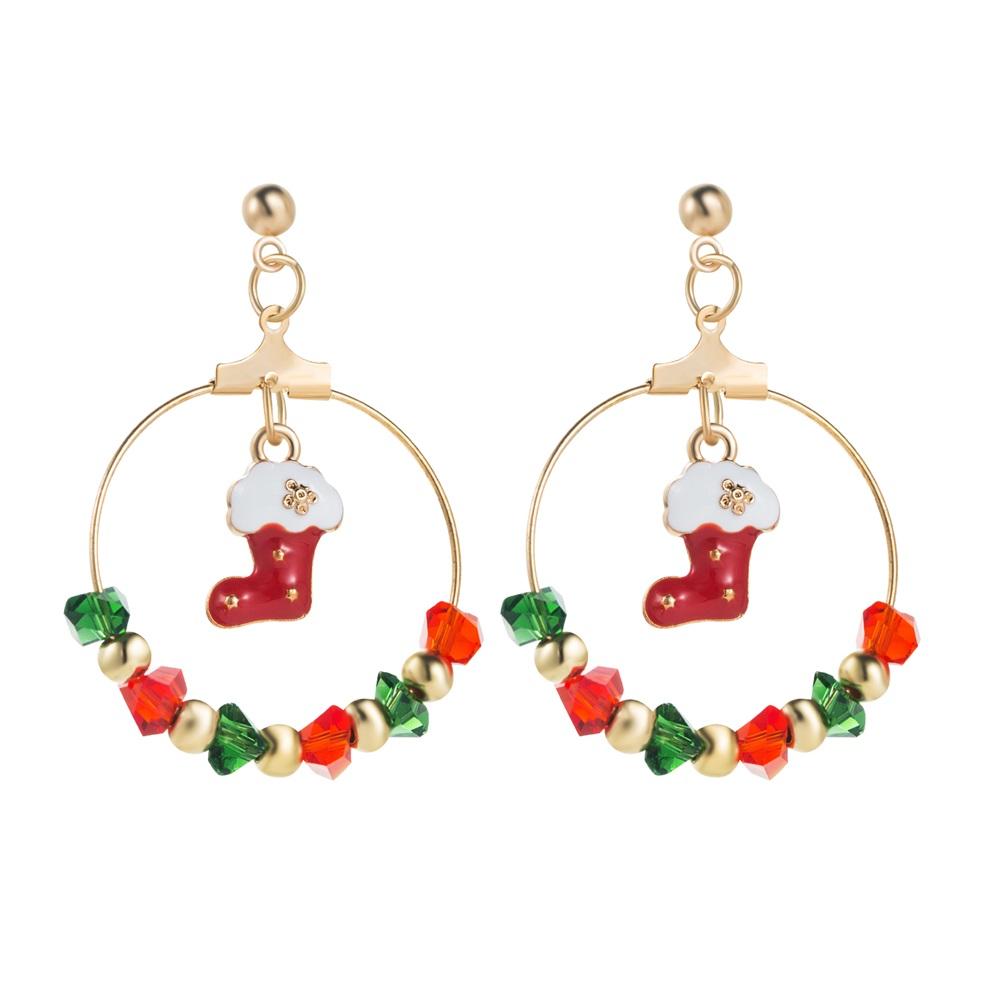 2024 Weihnachtsserie mit Ohrringen, Weihnachtsmann, Weihnachtsbaum, geometrische Ohrringe, modische und verspielte Ohrringe
