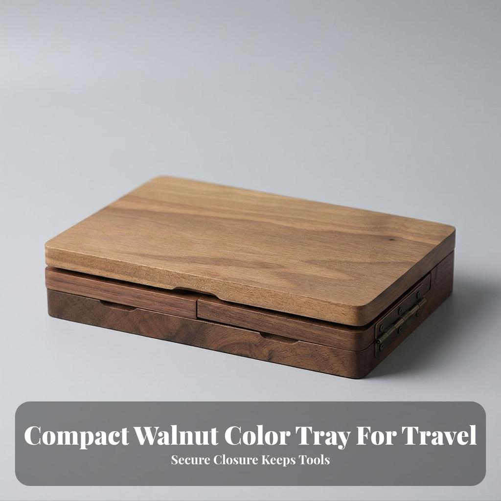 Wooden Palette Box Travel-Friendly Detachable Sturdy for Painters