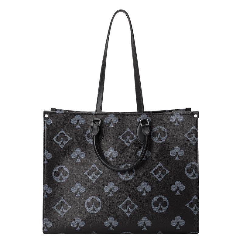 New Women's Bag Large-capacity Retro Printed Tote Bag Texture Versatile Work Commuter Bag Portable Shoulder Bag