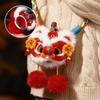 Creative Gift Handmade Kintted New Year Shoulder Bag Red Color Spring Festival Coin Purse Personality Children's Lion Bag