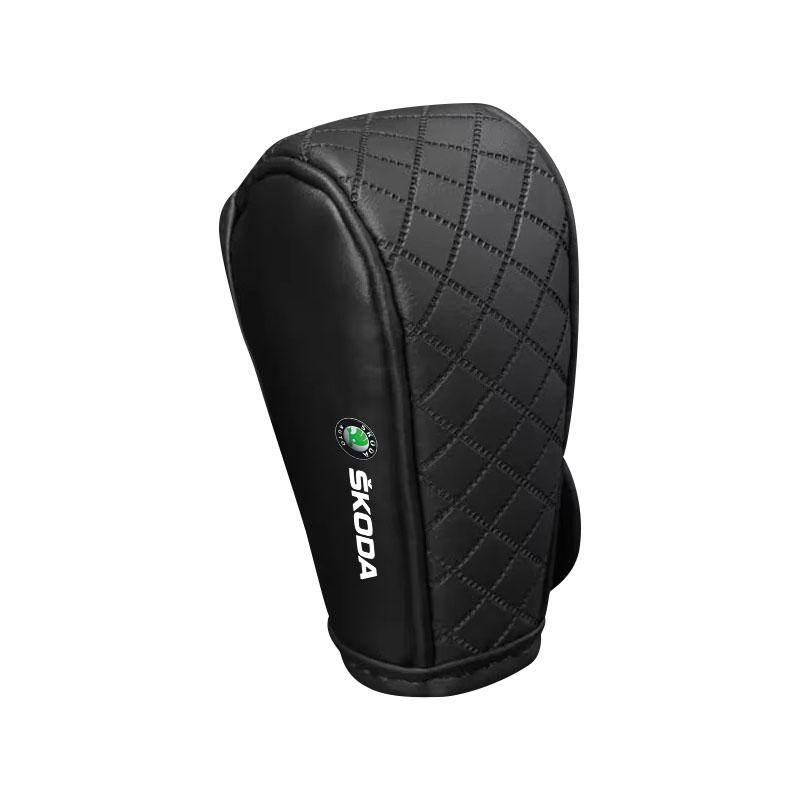 

1 шт. Кожаный нескользящий износостойкий чехол на ручку переключения передач автомобиля Автостайлинг для Skoda Octavia 2 3 A4 A5 Fabia Kamiq Kapoq Kodiaq Rapid SCALA Superb black