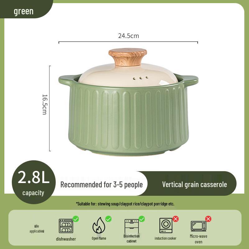

Cream Style Ceramic Casserole Pot