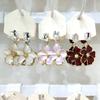 French Retro Drip Oil Rhinestone Flower Stud Earrings: Sweet and Luxurious Accessories for Women