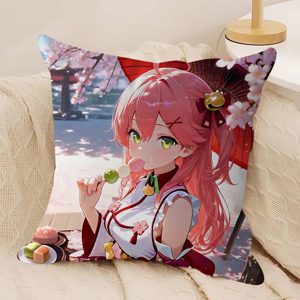 Anime Hololive Sakura Kissenbezug Dekokissen Sofa Heimdeko Hülle Kissenbezüge