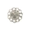 10Pcs Silver Button Women'S Clothes Jacket Fur Coat Diamond Decorative Metal Buttons High-End Button Accessories