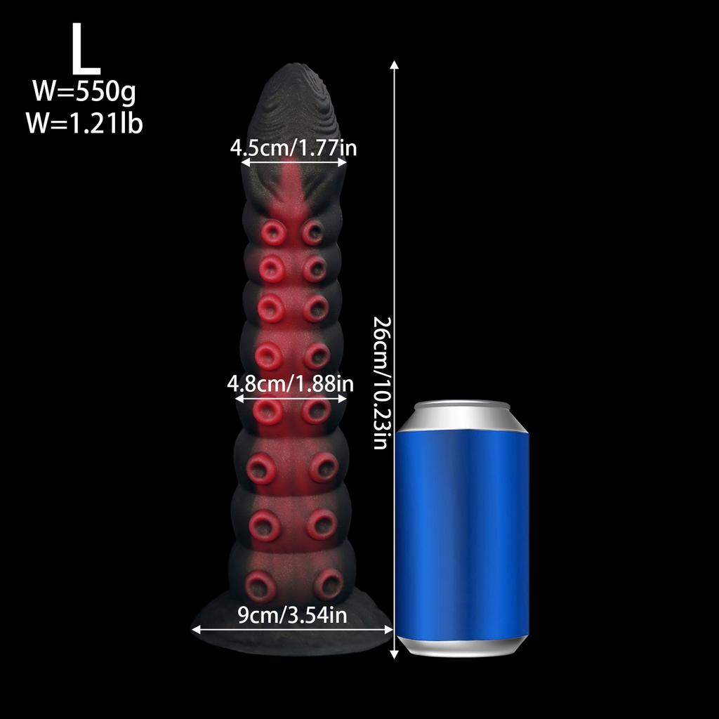 Extra-Large Octopus Tentacle Anal Plug - Giant Textured Butt Plug with Suction Cups for Men & Women, Adult Sex Toys