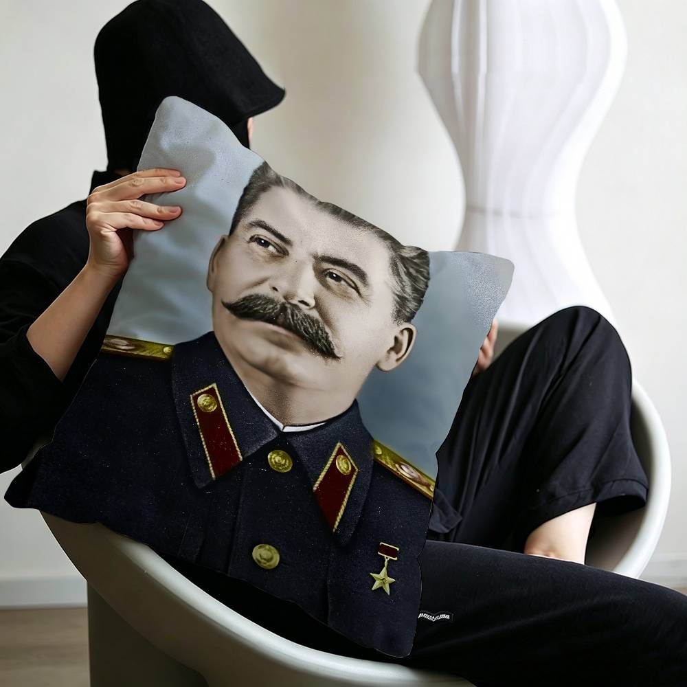 Lenin Joseph Stalin Cushion Cover Pillowcase Upholstery Sofa Throw Pillow Home Decor Pillowcas