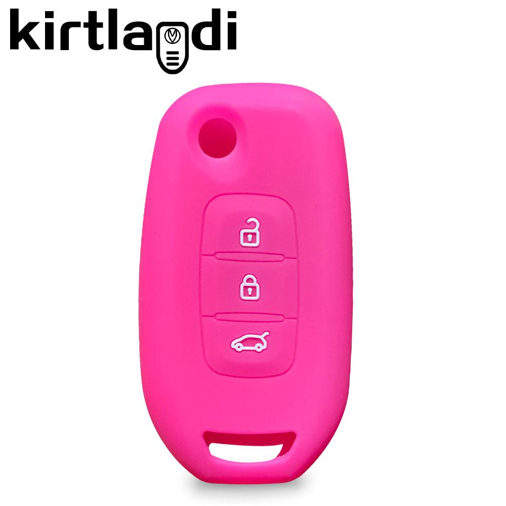 Silicone Key Cover for Renault Logan 2 Stepway Sandero Clio 5 Arkana Captur Kadjar Kwid 2023 2021 Remote Flip Folding Key Case
