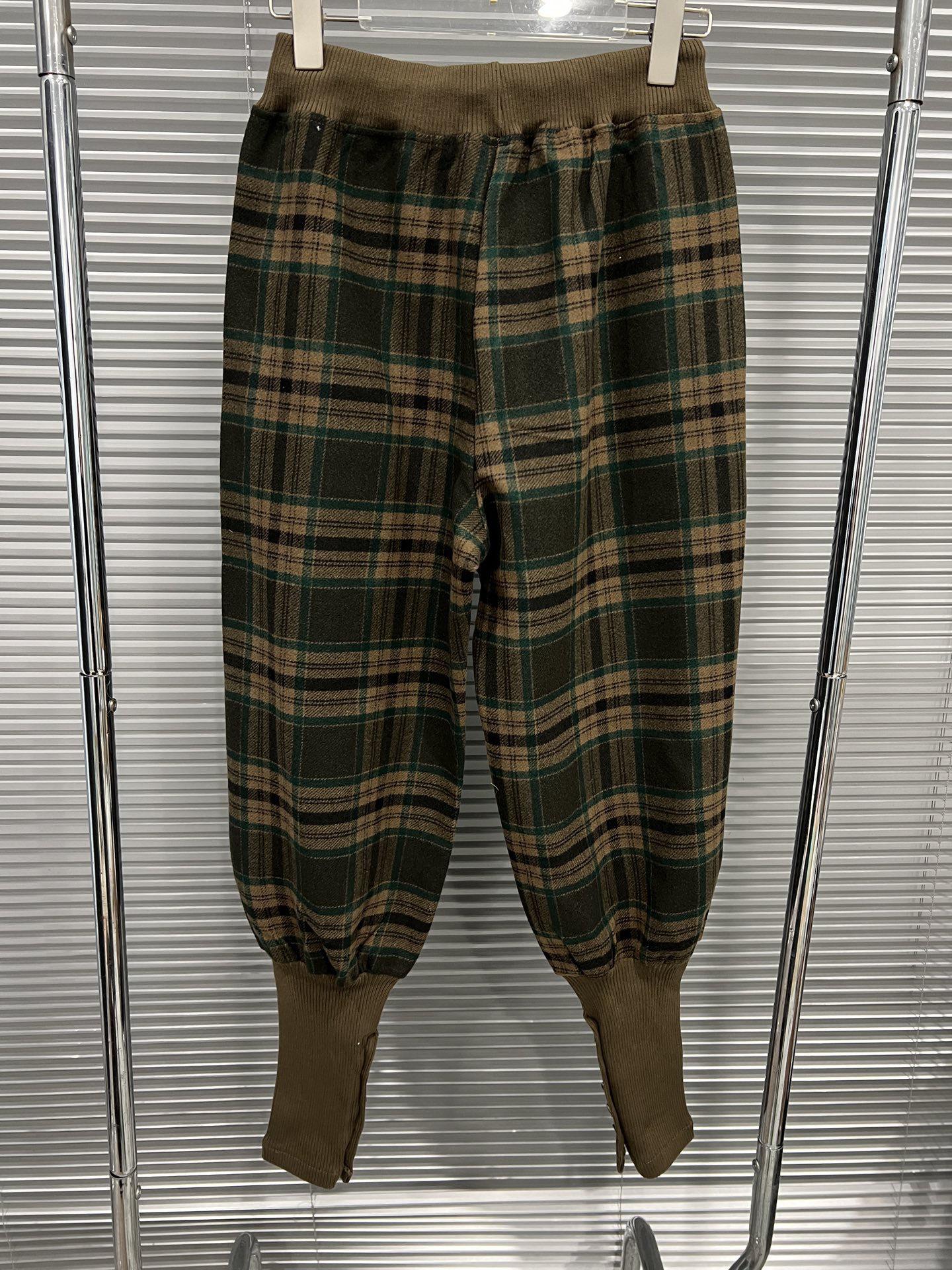 2025 Women s Retro Plaid High-Waisted Tapered Pants - Versatile Casual Long Style for Autumn/Winter Medium