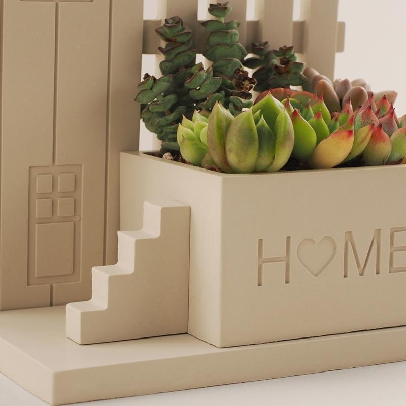 House Shaped Silicone Candle Holder Moulds for Epoxy Resin, Candle Container, Home Decoration, Succulents Planter Molds