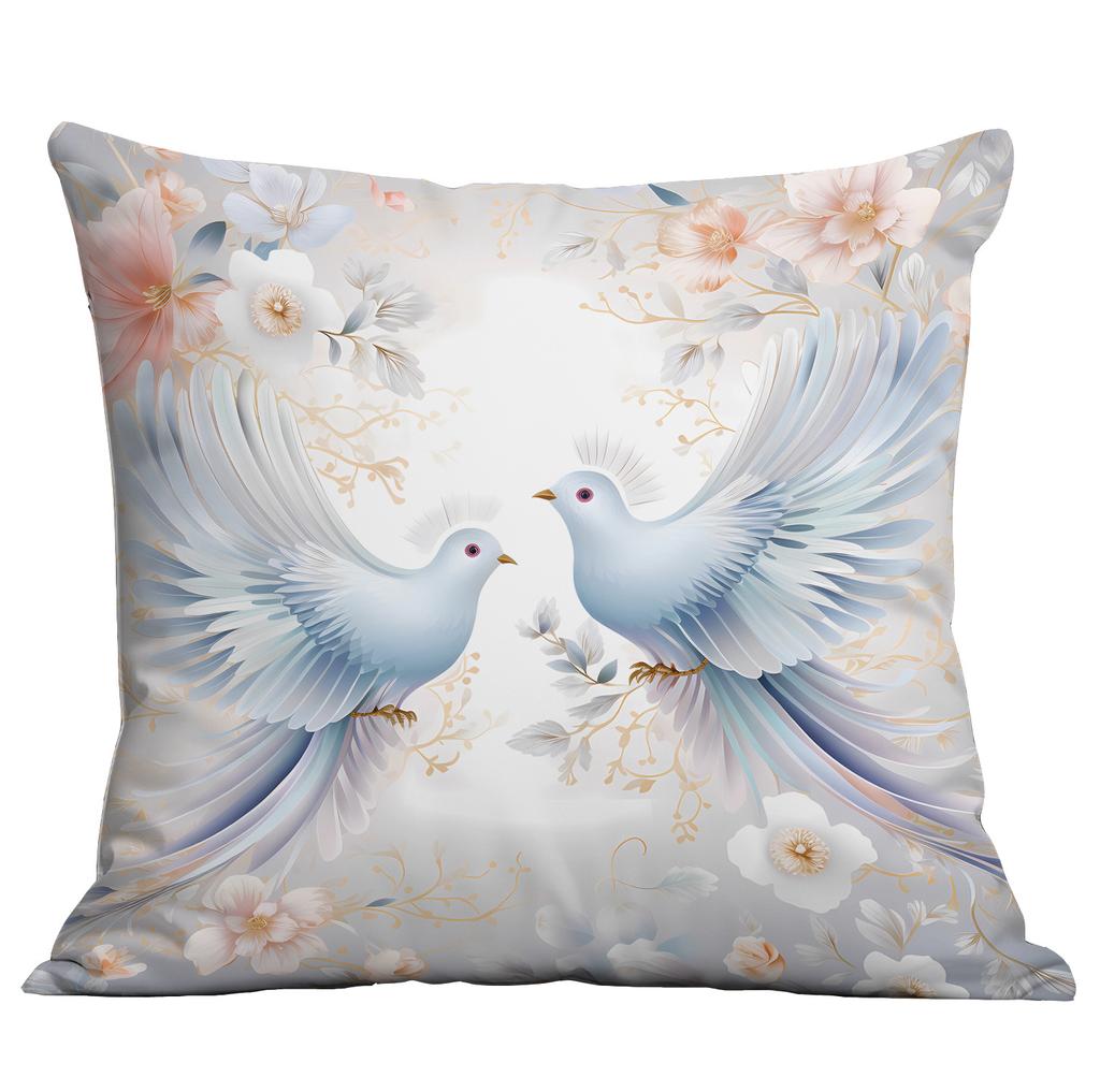New Retro Imitation Three-dimensional Flower and Bird Pillowcase Home Living Room Sofa Cushion Pillowcase Decoration