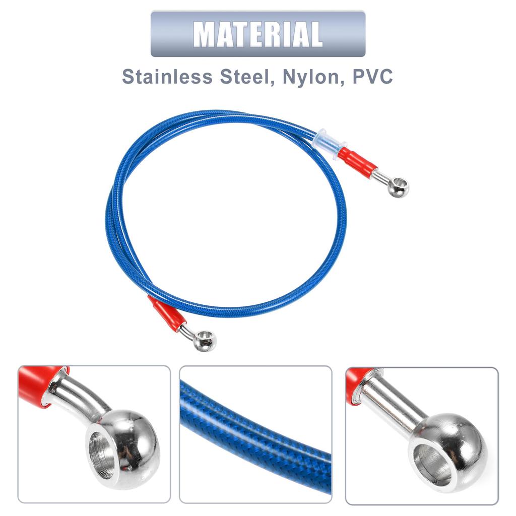 X AUTOHAUX Brake Hose Bike Mesh Oil Hose Clutch Hose