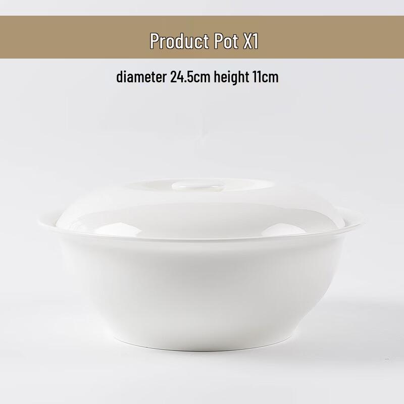 Jingdezhen White Ceramic Casserole Dish Casserole Dish