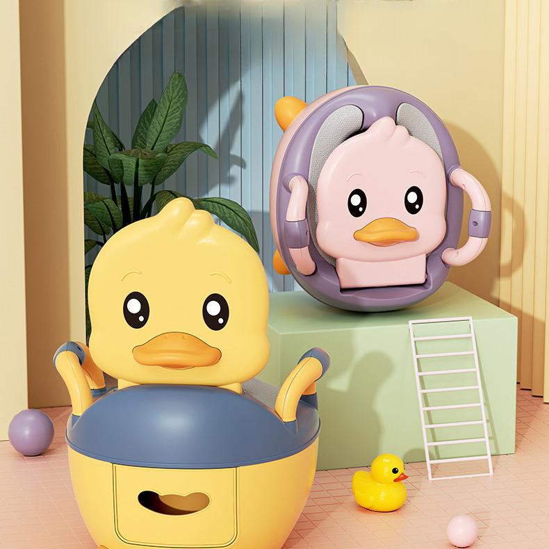 Roztomilé kreslené Kojenec Batole Dětská Toaleta Přenosné Dětské Toaletní Sedátko Židle Kachna Malá stolička děti Toaletní Tréninkový nočník