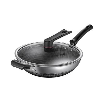 Cui Da Huang 32cm 316 Stainless Steel Honeycomb Wok