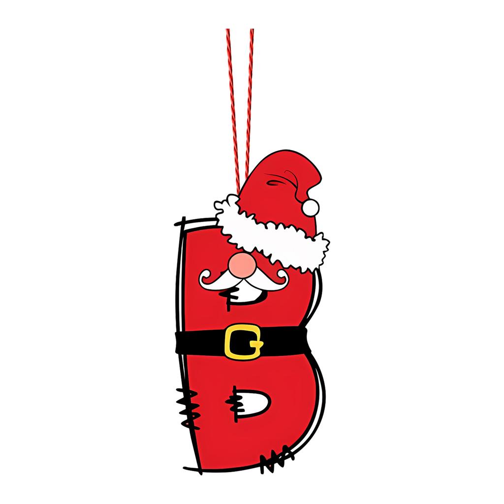 2D 26 Letter Christmas Ornaments Acrylic Flat Christmas Tree Home Decorations Ornaments