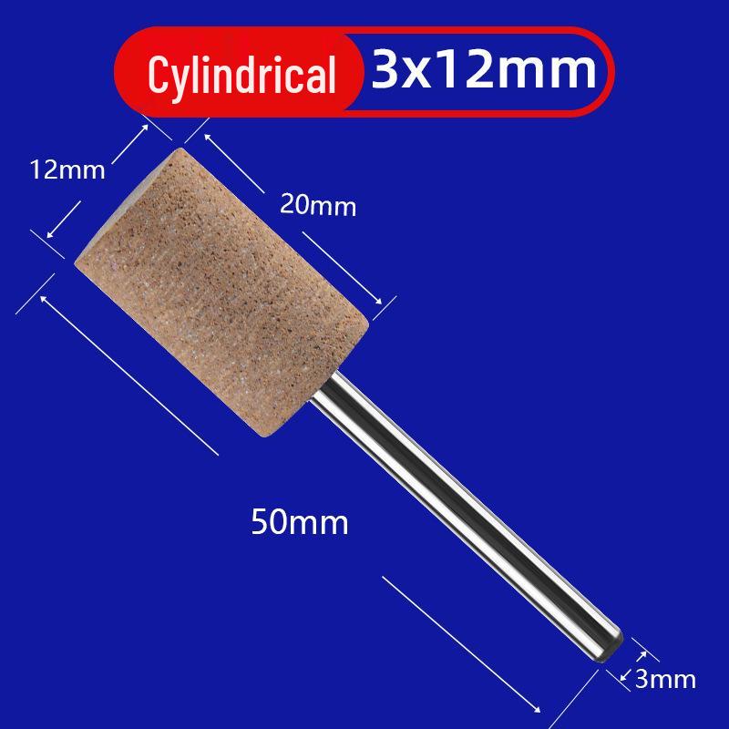 3mm Shank Pneumatic Electric Grinder Set with Cowhide Polishing and Cylindrical Bullet Shape Heads