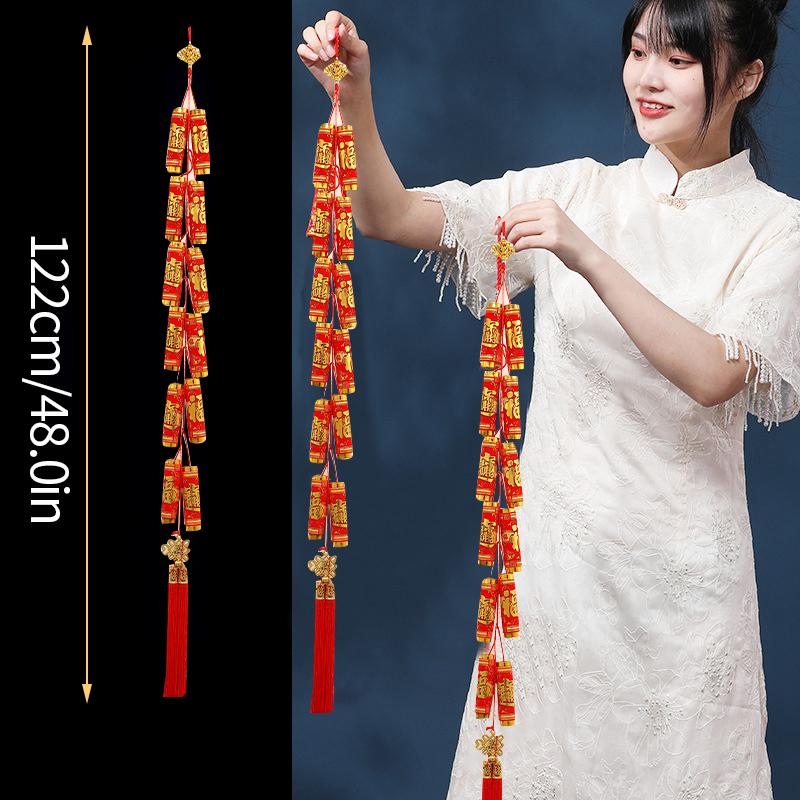 Chinese New Year 2025 Decorations Chinese Spring Festival Hanging Pendant Door Wall Ornament Traditional Chinese Room Decoration