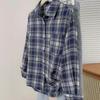 Spring and Autumn New Korean Retro Casual Style Shirt Jacket Women's Simple Design Commuter Versatile Plaid Shirt
