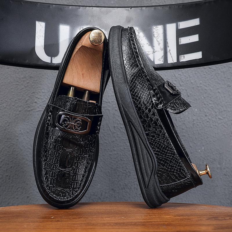 

Весна 2025 года, новые низкие мокасины, мужская деловая повседневная обувь, обувь Doudou, универсальная кожаная обувь для мужчин 44