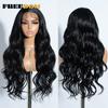 FREEDOM Synthetic Lace Front Wigs For Women 30 inch Long Body Wavy Ombre Blonde Highlight Ginger Lace Wigs Cosplay Wigs