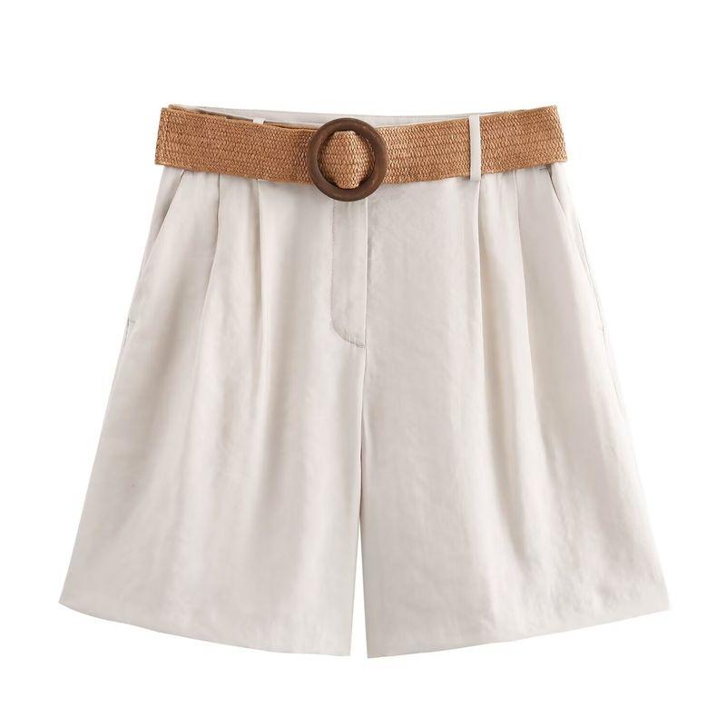 Kaslead New Arrival Women's Clothing Fashion Style Fashion All-Match Matching Belt Bermuda Shorts 8649767