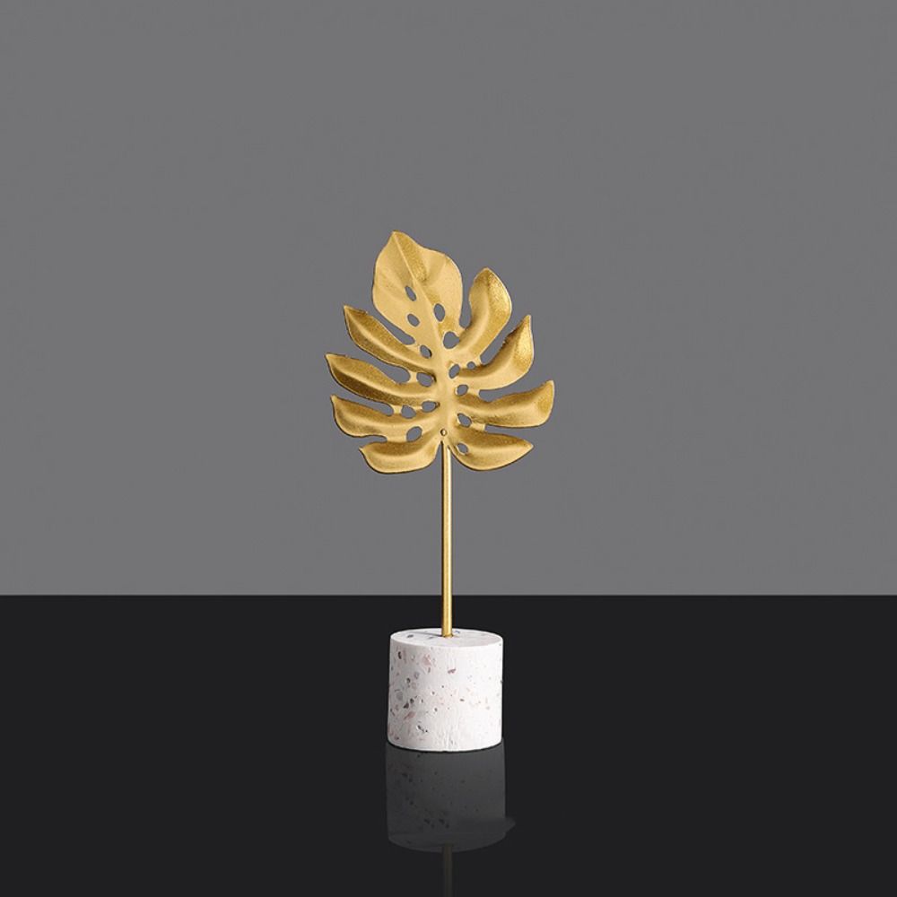 Living Room Handicraft Desktop Ornaments Ginkgo Leaf Ornaments Iron Arts Crafts Leaves Sculpture