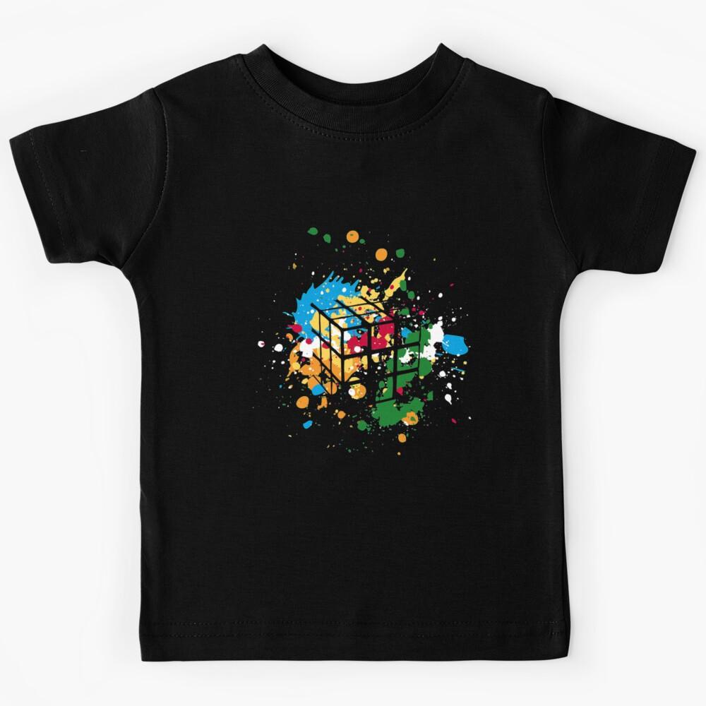 Rubik Colourful Splatters Kids T-Shirt 100