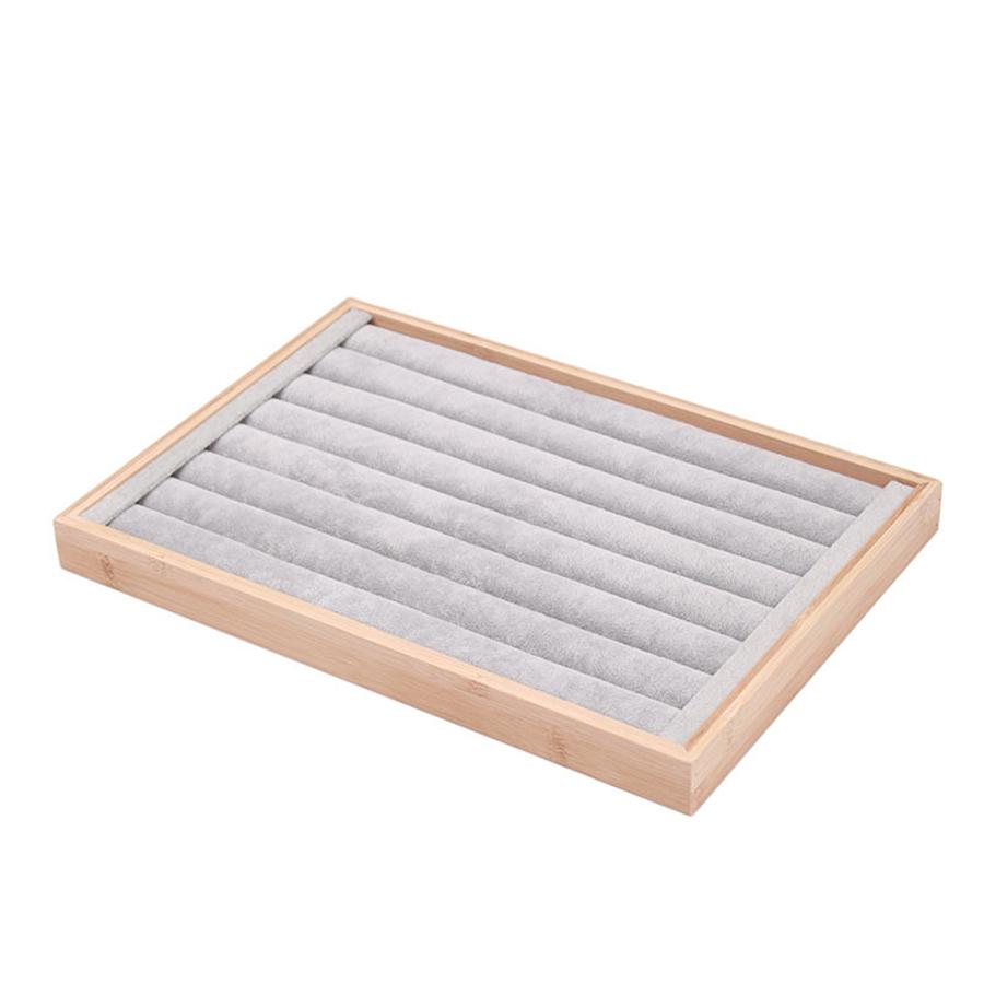 1PCS Simple Wooden Multi-colour Ring Tray Earring Jewellery Storage Display Tray Ring and Earring Display Tray