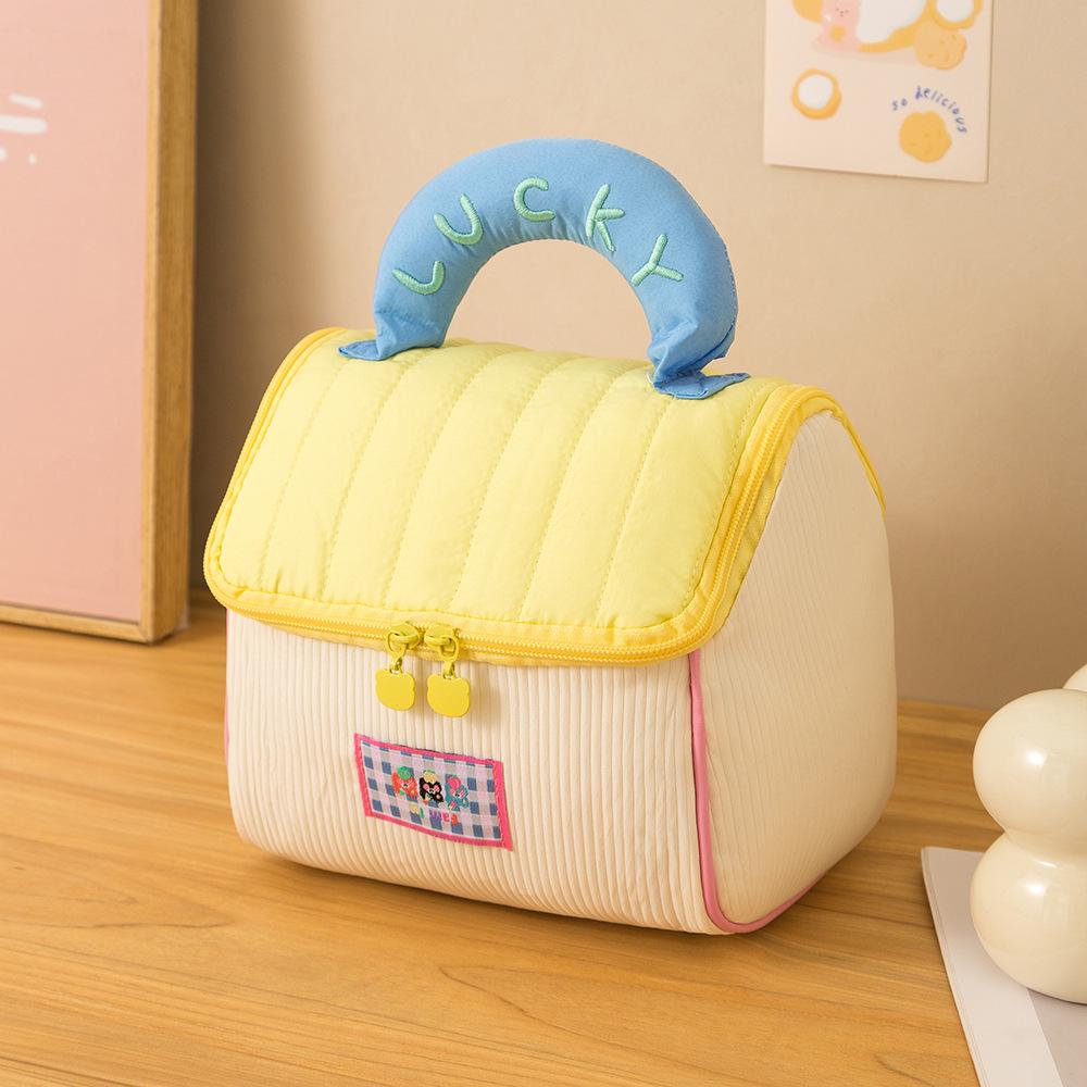 Cute Small House Women's Portable Makeup & Toiletries Storage Bag