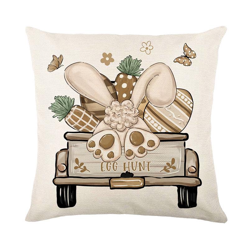 

Пасхальная наволочка Домашнее украшение дивана Наволочка с принтом букв Праздничная атмосфера Наволочка для подушки Спальня 45 * 45Cm