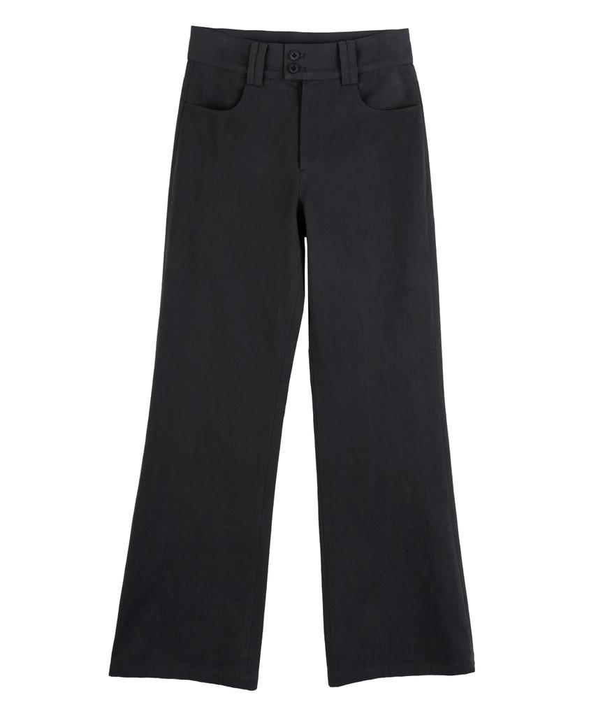 HIGH SCHOOL DISCO Two-Button Pocket Bootcut Pants_Charcoal