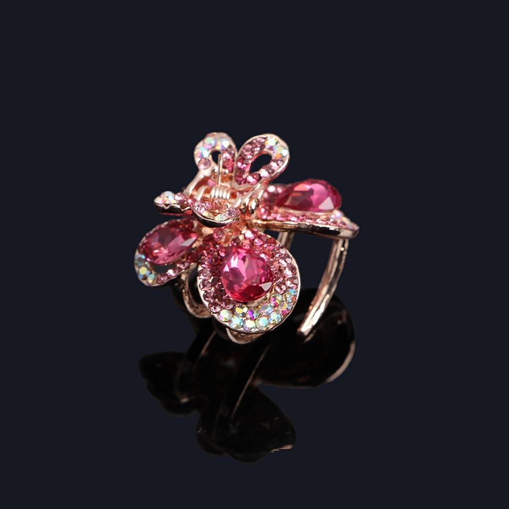 Damen Mebi Punkt Haarnadel (Rosa) Kubische Dekoration Mini-Clip