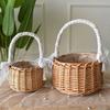 Portable Indoor Flower Basket Wedding Ornament Living Room Flower Arrangement Flower Floral Material Packaging Basket Rattan Weaving Handmade