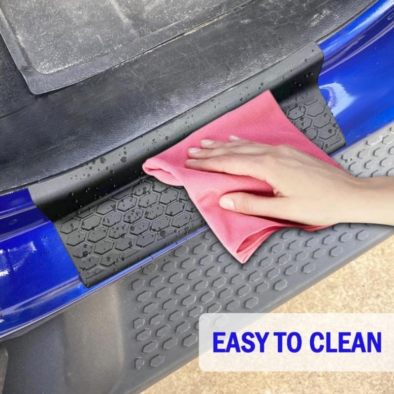 For Jeep Wrangler 4-Door 2008-2024 JK JKU JL JLU Black Door Sill Protector Gladiator JT Rubber Sill Entry Guards Replacement
