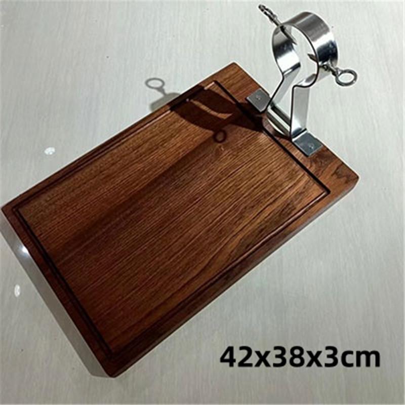 Spanish Ham Stand Solid Wood Cut Iberian Ham Special Stand Stainless Steel Stand Solid Wood Ham Rack Tomahawk Steak Plate