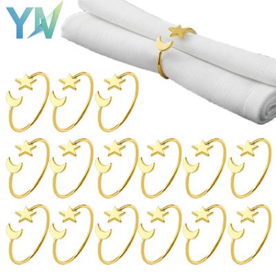 Star and Moon Napkin Rings Decorative Napkin Holders for Wedding Anniversary Christmas Perfect for Dining Table and Party Decor