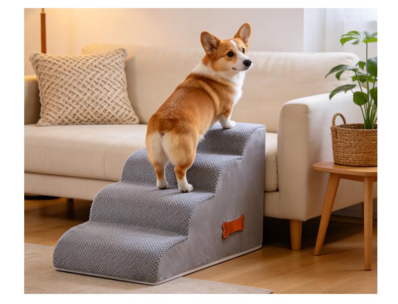 Non-Slip Washable Pet Stairs for Small Dogs - Climbing Ladder & Sofa Step with Wear-Resistant Design