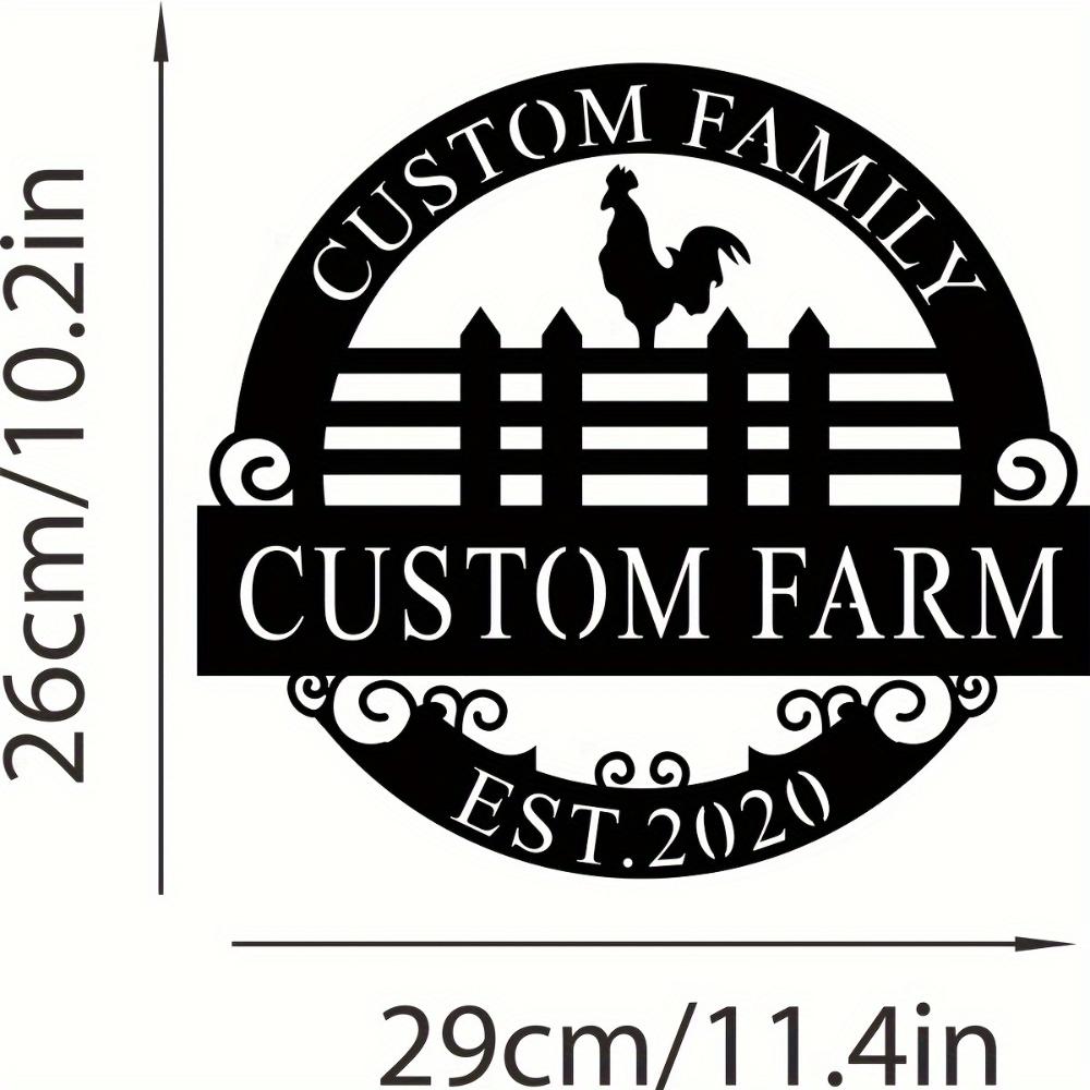 Custom Metal Family Name Sign, Farmhouse Wall Decor, Housewarming Gift for Family Reunion