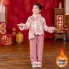 Girls' Velvet Lined New Chinese Style Hanfu & Tang Suit Set