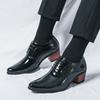 Fashion Men's Dress Shoes Designer Pointed High-heeled Leather Shoe British Business Casual Leather Shoes for Men Wedding Shoes Oxfords