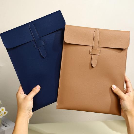 Document Bag Faux Leather Lightweight Portable Document Storage Organizer Scratch-Resistant Waterproof Document Case