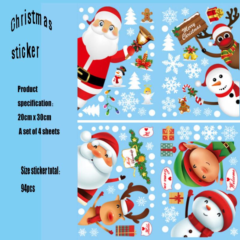 3D Snowflake Window Stickers 4/8/9 Sheets Christmas Window Stickers Reusable PVC White Snowflakes Christmas Room Decoration