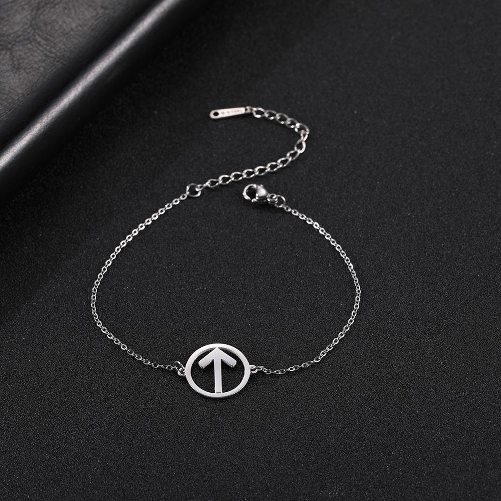 My Shape 24 Viking Runes Odin Stainless Steel Bracelet Adjustable Nordic Small Charm Cuff Bangle Jewelry Gifts for Women Female