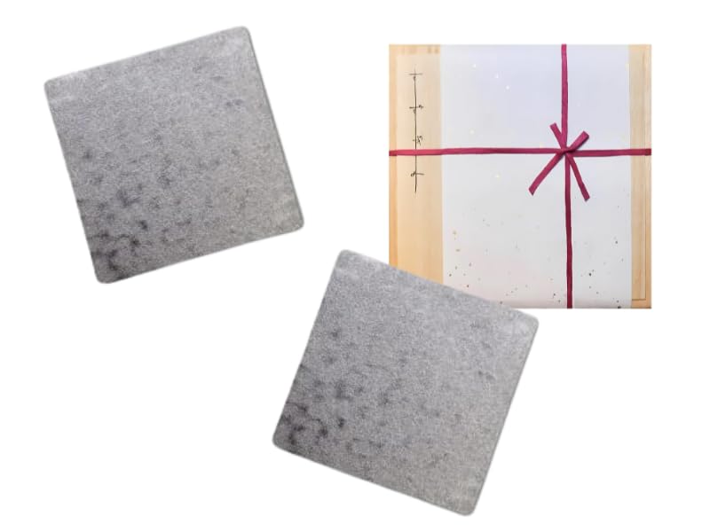 Washi Paper Kazahana 13x13 2 Sheets In a Paulownia Wood Box [Suzugami Wrapping]